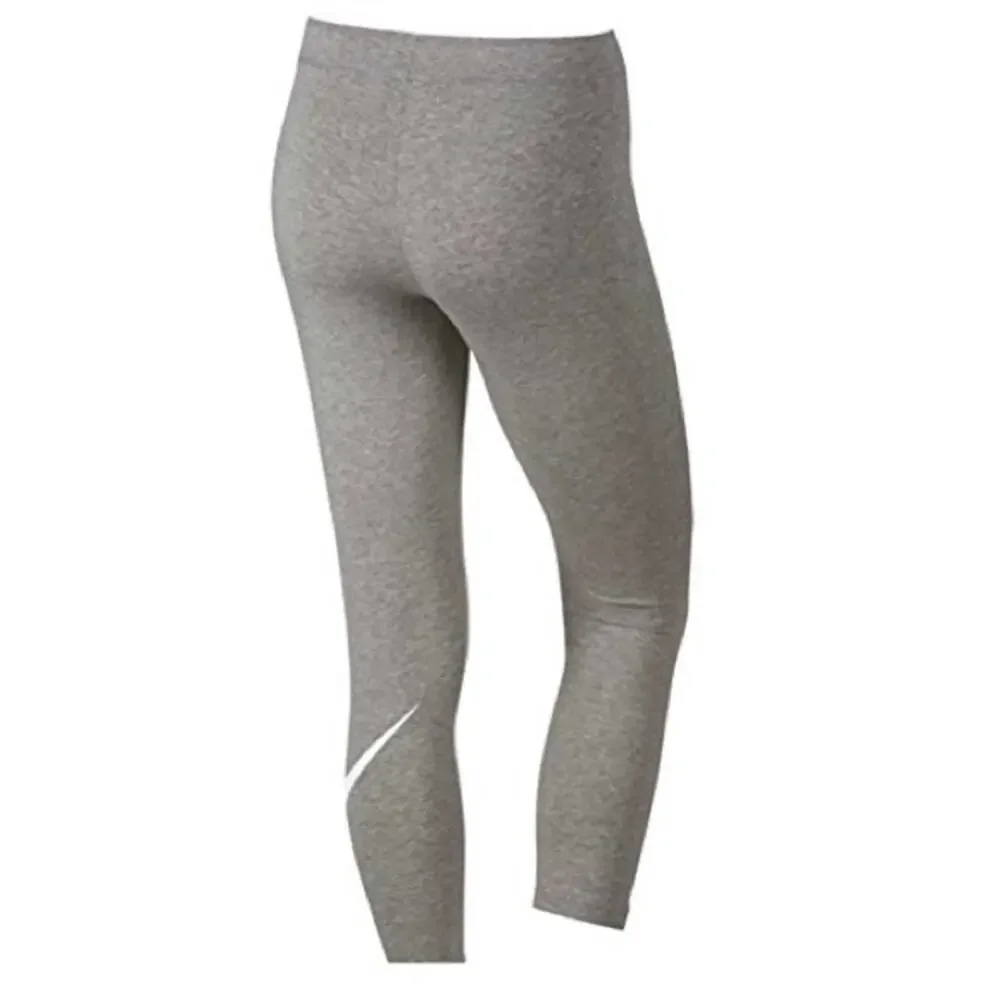 Nike Heather Gray/White Club Capri Cozy Leggings